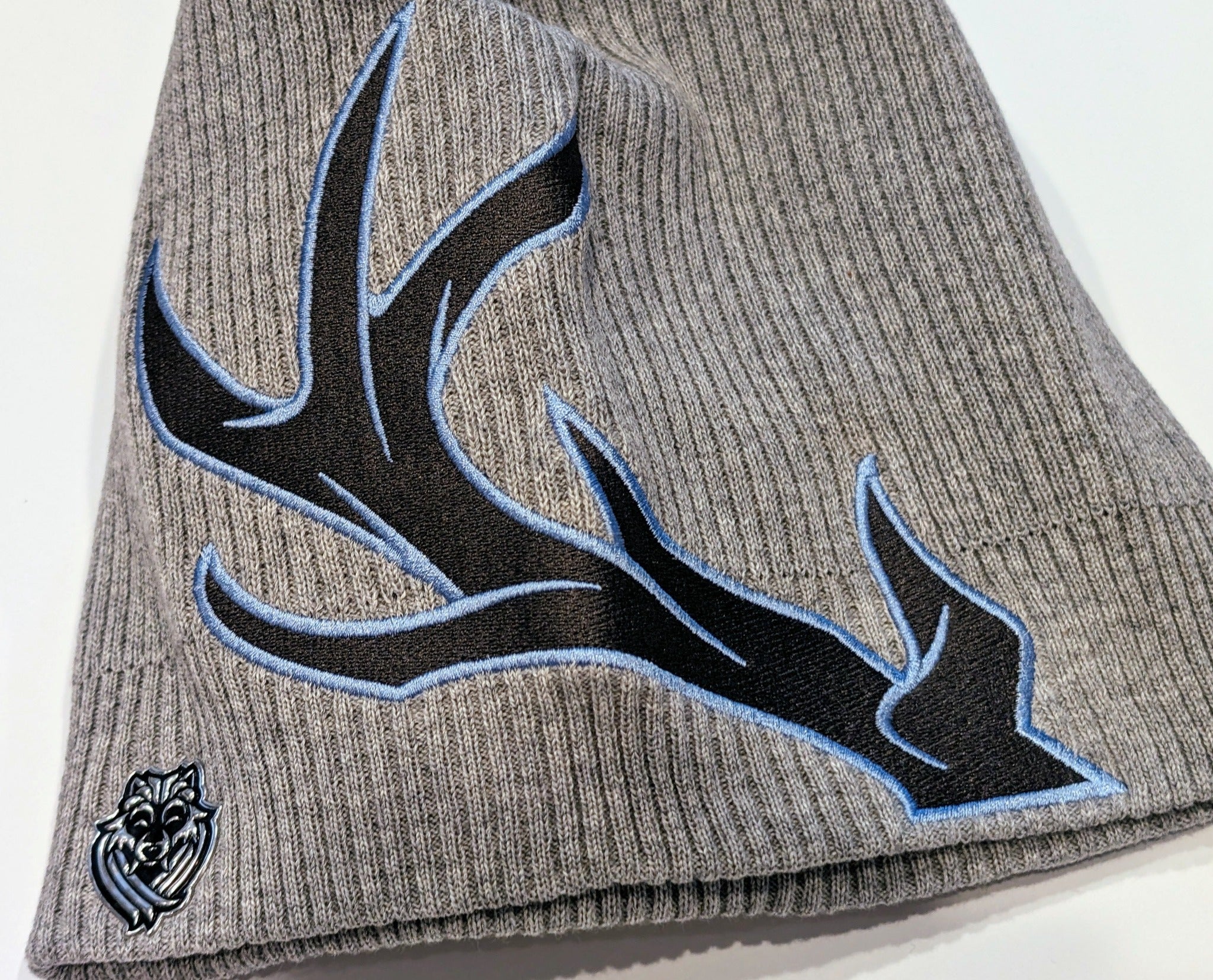 Deer Beanie: Grey/Blue - Image 4